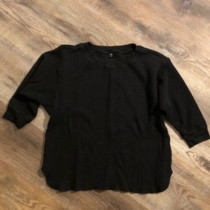 Uniqlo Black Waffle Top